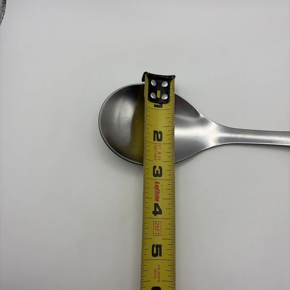 Vintage Seki Hamano KK Bamboo Handle 18-8 Stainless Salad Serving Spoon Japan